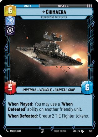 Chimaera - Reinforcing the Center (Foil) (537) - JTL - Uncommon - Foil