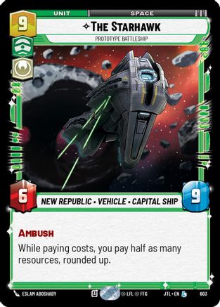 The Starhawk - Prototype Battleship (Foil) (603) - JTL - Legendary - Foil