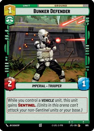 Bunker Defender (Foil) (605) - JTL - Common - Foil