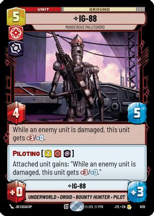 IG-88 - Murderous Phlutdroid (Foil) (639) - JTL - Rare - Foil