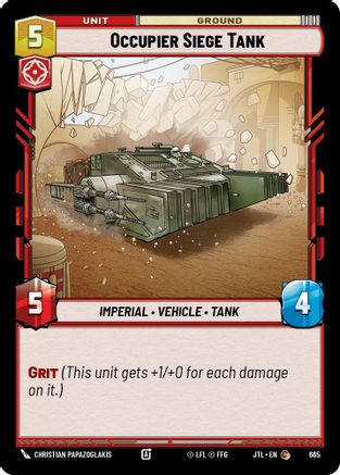 Occupier Siege Tank (Foil) (665) - JTL - Common - Foil