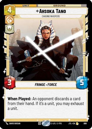 Ahsoka Tano - Chasing Whispers (Foil) (699) - JTL - Rare - Foil