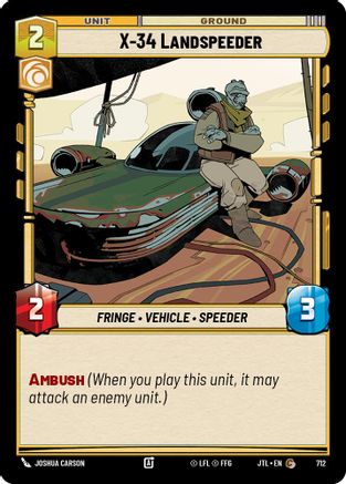 X-34 Landspeeder (Foil) (712) - JTL - Common - Foil