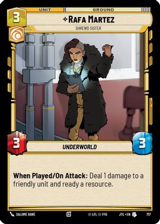 Rafa Martez - Shrewd Sister (Foil) (717) - JTL - Uncommon - Foil