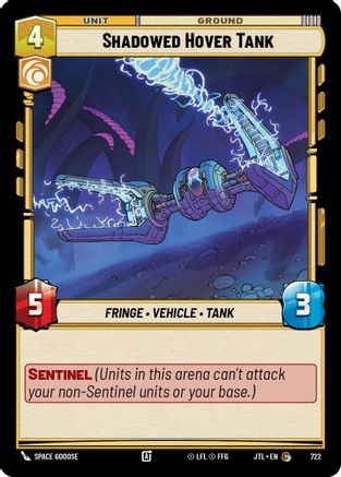 Shadowed Hover Tank (Foil) (722) - JTL - Common - Foil