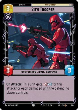 Sith Trooper (Foil) (736) - JTL - Common - Foil
