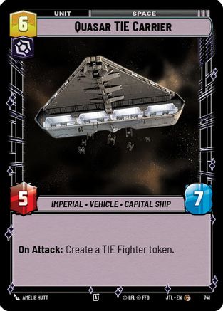 Quasar TIE Carrier (Foil) (741) - JTL - Common - Foil