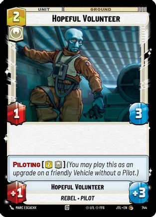 Hopeful Volunteer (Foil) (744) - JTL - Common - Foil