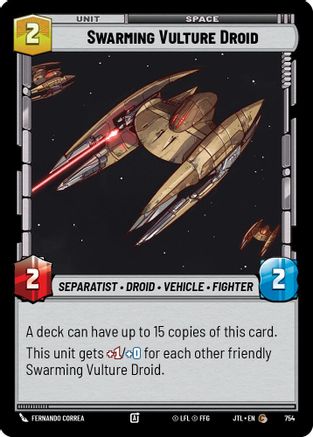 Swarming Vulture Droid (Foil) (754) - JTL - Common - Foil