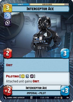 Interceptor Ace (Hyperspace Foil) (768) - JTL - Common - Foil
