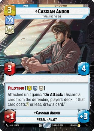 Cassian Andor - Threading the Eye (Hyperspace Foil) (782) - JTL - Rare - Foil