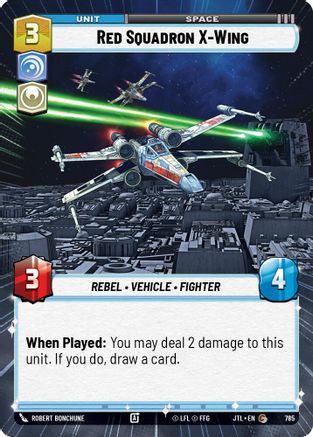 Red Squadron X-Wing (Hyperspace Foil) (785) - JTL - Common - Foil