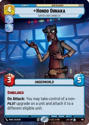 Hondo Ohnaka - Superfluous Swindler (Hyperspace Foil) (790) - JTL - Legendary - Foil