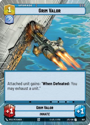 Grim Valor (Hyperspace Foil) (807) - JTL - Uncommon - Foil