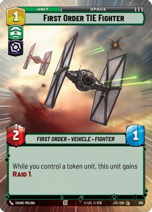 First Order TIE Fighter (Hyperspace Foil) (815) - JTL - Common - Foil