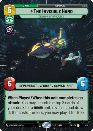 The Invisible Hand - Crawling With Vultures (Hyperspace Foil) (823) - JTL - Rare - Foil