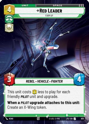 Red Leader - Form Up (Hyperspace Foil) (835) - JTL - Uncommon - Foil
