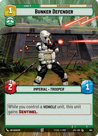 Bunker Defender (Hyperspace Foil) (841) - JTL - Common - Foil