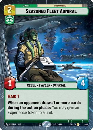 Seasoned Fleet Admiral (Hyperspace Foil) (845) - JTL - Rare - Foil