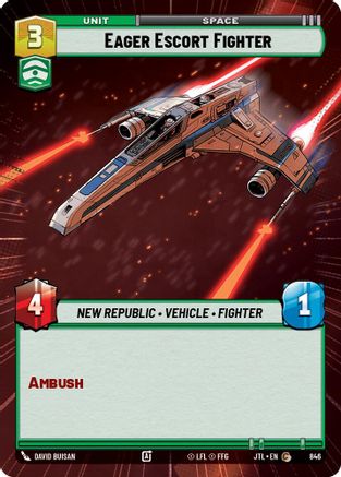 Eager Escort Fighter (Hyperspace Foil) (846) - JTL - Common - Foil