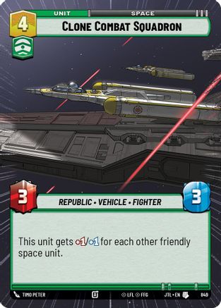 Clone Combat Squadron (Hyperspace Foil) (849) - JTL - Uncommon - Foil