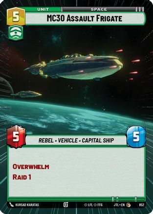 MC30 Assault Frigate (Hyperspace Foil) (852) - JTL - Common - Foil