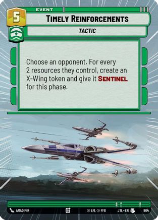 Timely Reinforcements (Hyperspace Foil) (864) - JTL - Uncommon - Foil