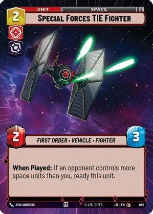 Special Forces TIE Fighter (Hyperspace Foil) (869) - JTL - Common - Foil