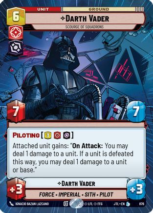 Darth Vader - Scourge of Squadrons (Hyperspace Foil) (876) - JTL - Legendary - Foil