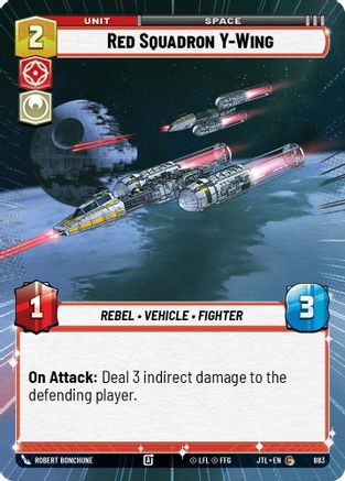 Red Squadron Y-Wing (Hyperspace Foil) (883) - JTL - Common - Foil