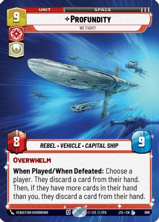 Profundity - We Fight! (Hyperspace Foil) (888) - JTL - Legendary - Foil