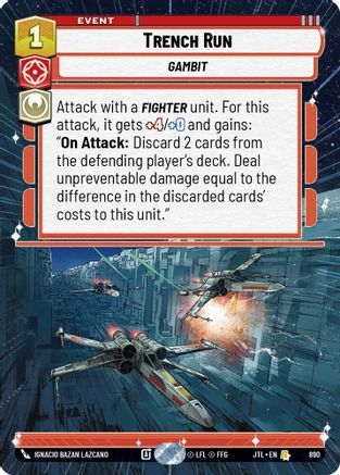 Trench Run (Hyperspace Foil) (890) - JTL - Rare - Foil