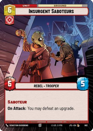 Insurgent Saboteurs (Hyperspace Foil) (902) - JTL - Common - Foil
