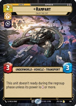 Rampart - Enjoy the Exit (Hyperspace Foil) (916) - JTL - Rare - Foil