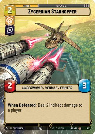 Zygerrian Starhopper (Hyperspace Foil) (917) - JTL - Common - Foil