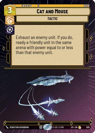 Cat and Mouse (Hyperspace Foil) (929) - JTL - Rare - Foil