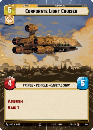 Corporate Light Cruiser (Hyperspace Foil) (959) - JTL - Common - Foil