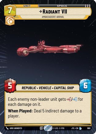 Radiant VII - Ambassadors' Arrival (Hyperspace Foil) (960) - JTL - Legendary - Foil