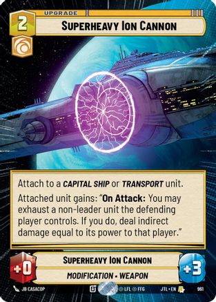 Superheavy Ion Cannon (Hyperspace Foil) (961) - JTL - Rare - Foil
