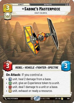 Sabine's Masterpiece - Crazy Colorful (Hyperspace Foil) (984) - JTL - Rare - Foil
