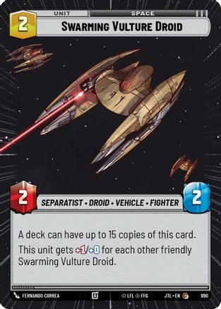Swarming Vulture Droid (Hyperspace Foil) (990) - JTL - Common - Foil