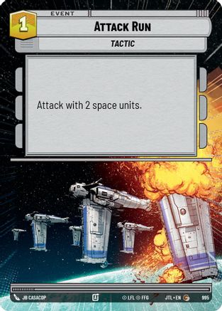Attack Run (Hyperspace Foil) (995) - JTL - Common - Foil