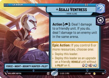 Asajj Ventress - I Work Alone (Hyperspace) (263) - JTL - Rare