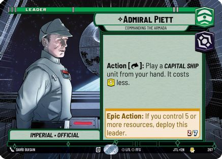 Admiral Piett - Commanding the Armada (Hyperspace) (267) - JTL - Rare