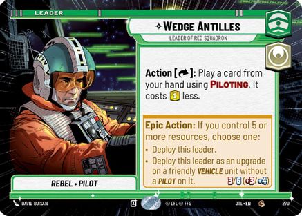 Wedge Antilles - Leader of Red Squadron (Hyperspace) (270) - JTL - Common