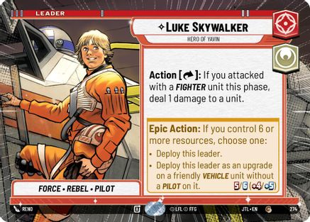 Luke Skywalker - Hero of Yavin (Hyperspace) (274) - JTL - Common