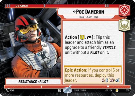 Poe Dameron - I Can Fly Anything (Hyperspace) (275) - JTL - Rare
