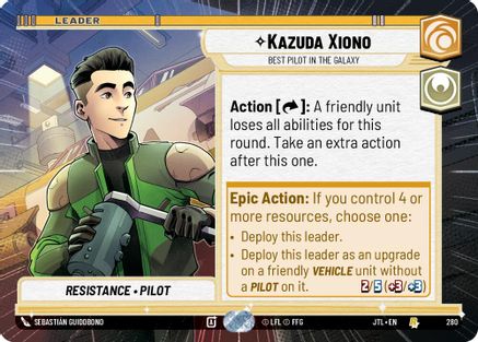 Kazuda Xiono - Best Pilot in the Galaxy (Hyperspace) (280) - JTL - Rare