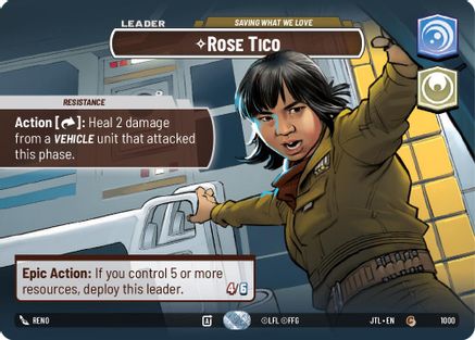 Rose Tico - Saving What We Love (Showcase) (1000) - JTL - Common - Foil