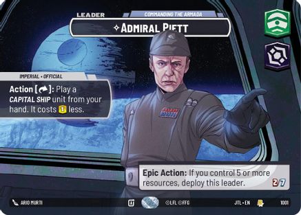 Admiral Piett - Commanding the Armada (Showcase) (1001) - JTL - Rare - Foil